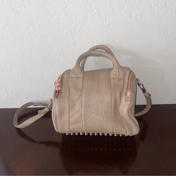 Alexander Wang Small Rocky Rockie Rocky Rose Gold Hardware Latte Pebbled $995 - Picture 10 of 10